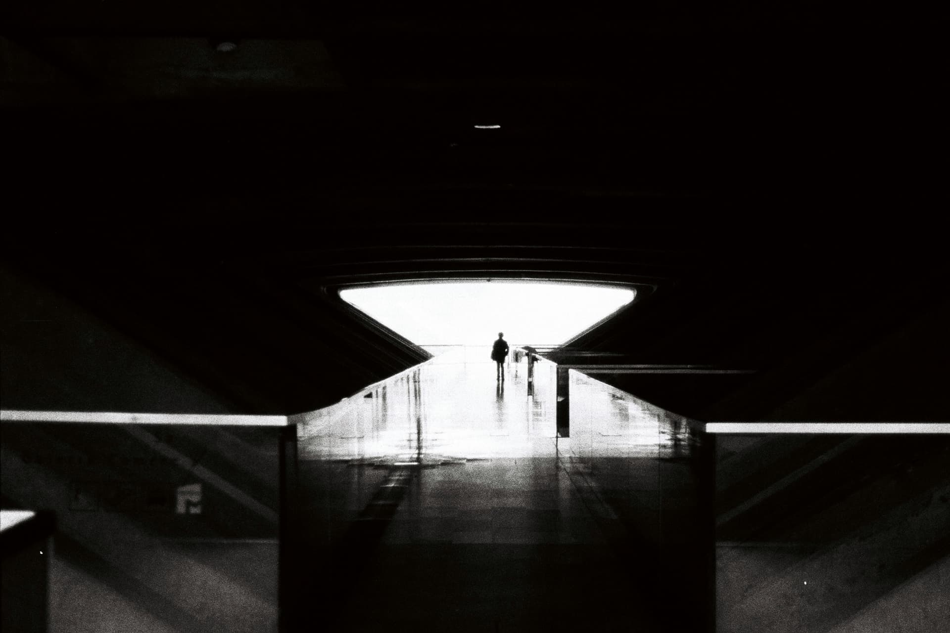 A designer working in a dark room